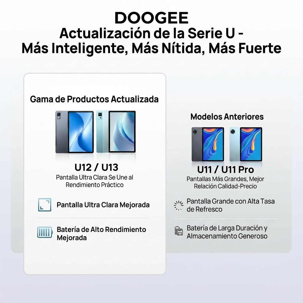 【Última versión de Android 16】DOOGEE U12 VIP Tablet Android 16, Tablet 12 Inches, 24GB RAM + 128GB /2TB, Gemini AI, Tablets with Keyboard and Pencil, 9000mAh /18W, 13MP + 8MP, Children's Tablet Octa Core/Widevine L1/OTG/Face ID - Image 4