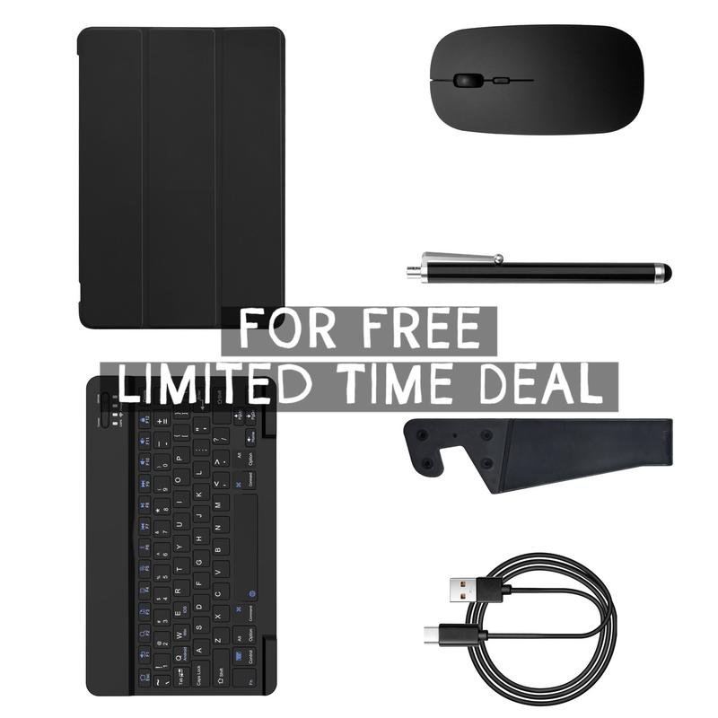 PRITOM 10.1 Inch Android 15 Tablet, With Keyboard & Mouse & Case & Stylus, 6000mAh battery, 8MP, 64GB ROM, Good choice for Festival Gift, Summer Sale best bundle - Bild 4